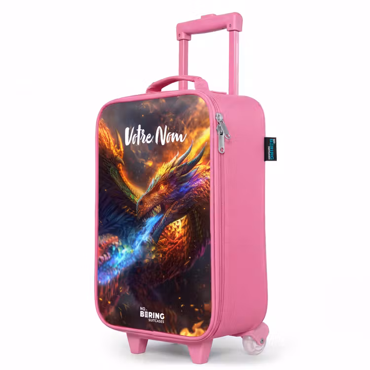 Valise enfant avec nom - Rose - Guerrier chromatique — 8