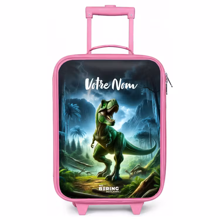 Valise enfant avec nom - Rose - Junglosaurus — 1