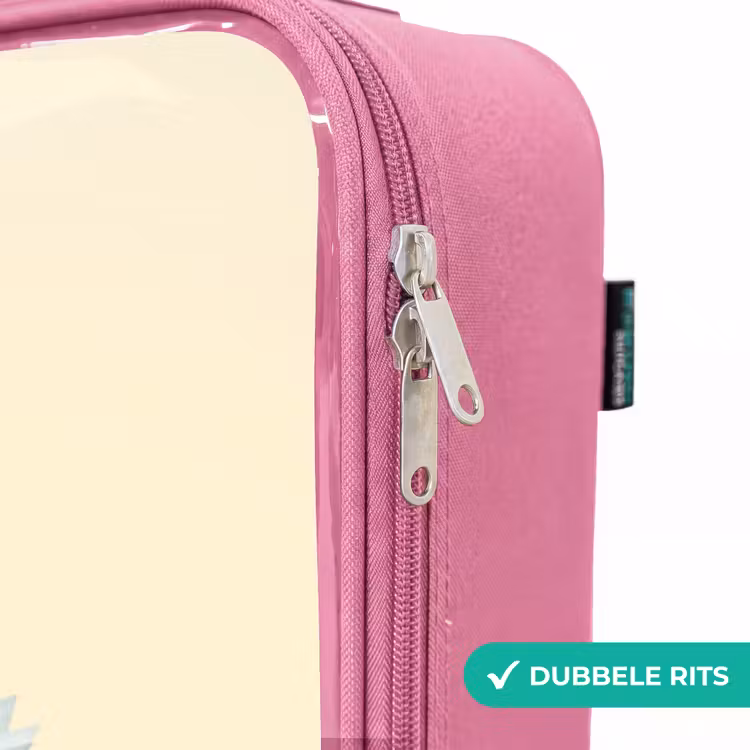 Valise enfant avec nom - Rose - Le chien lit le journal — 7