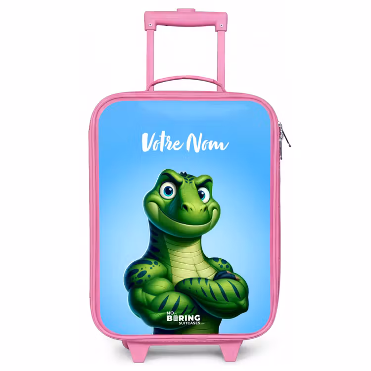 Valise enfant avec nom - Rose - Musclesaurus — 1
