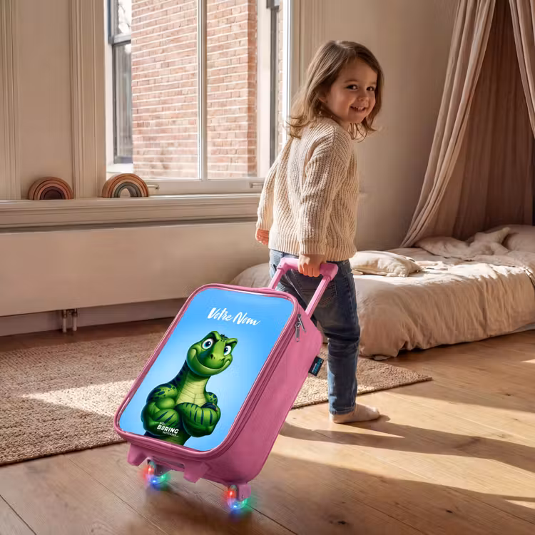 Valise enfant avec nom - Rose - Musclesaurus — 2