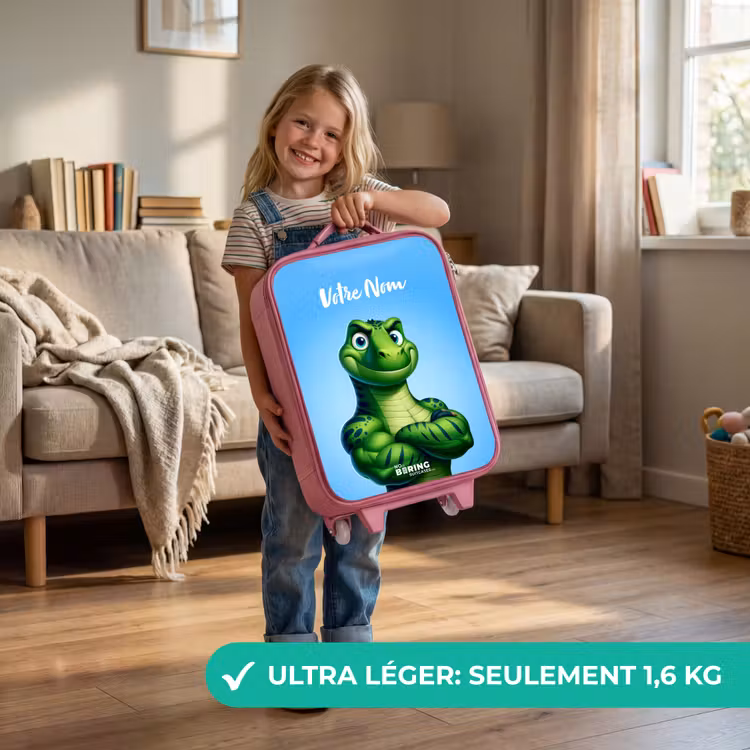 Valise enfant avec nom - Rose - Musclesaurus — 3