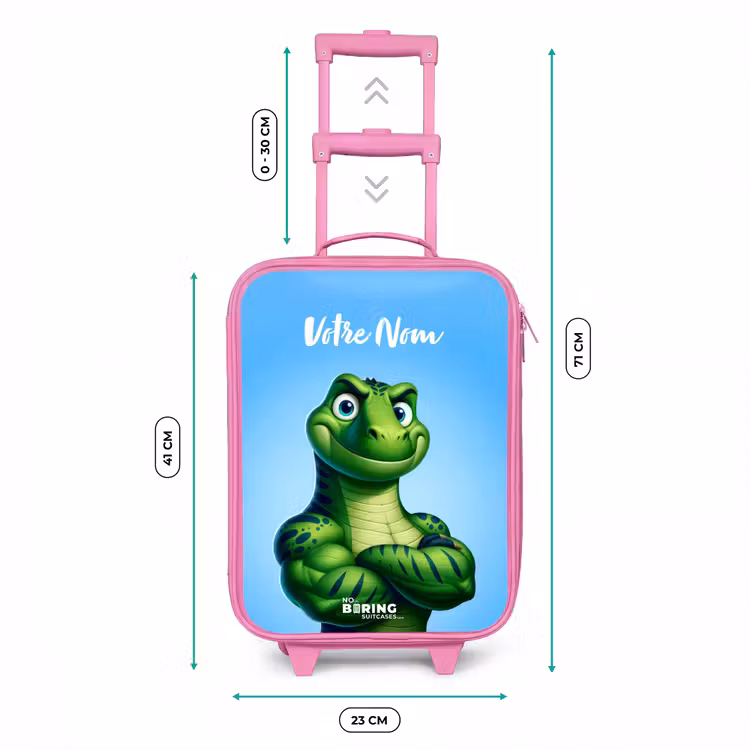 Valise enfant avec nom - Rose - Musclesaurus — 6