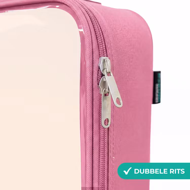 Valise enfant avec nom - Rose - Pingouin en costume — 7