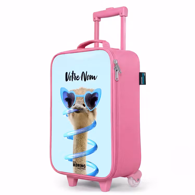 Valise enfant avec nom - Rose - Sierk Ostrich Blue — 8