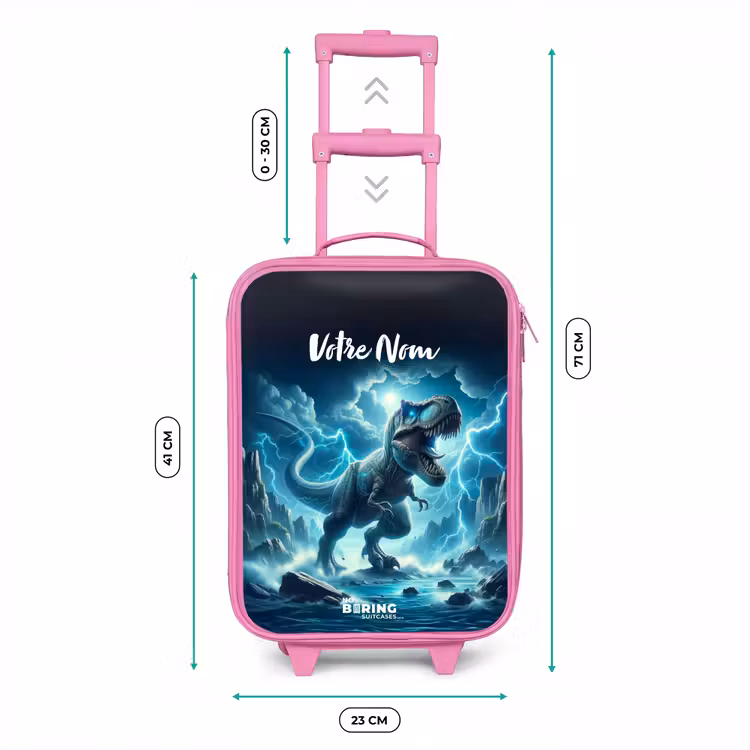 Valise enfant avec nom - Rose - Thunderclap dino — 6