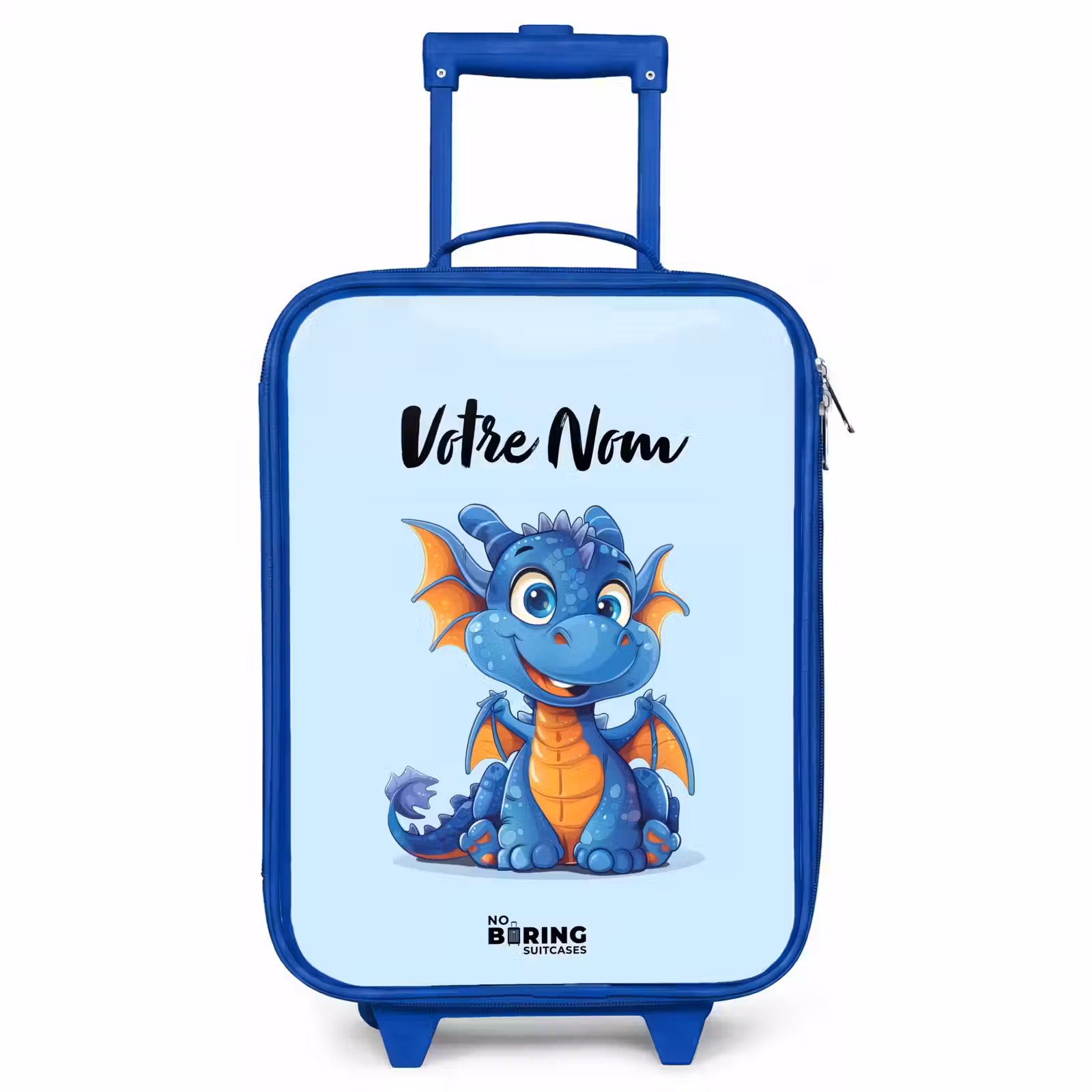 Valise enfant avec nom - Bleu - Dragon minuscule — 1