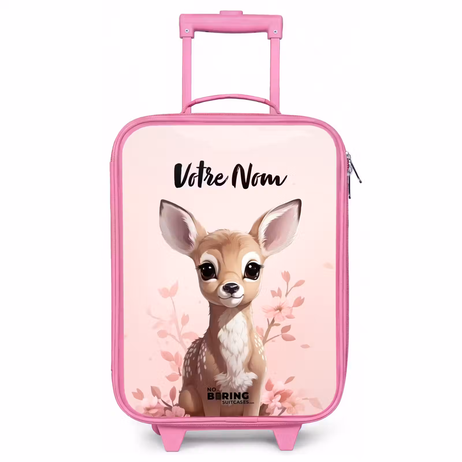 Valise enfant avec nom - Rose - Chevreuil Hedwig — 1