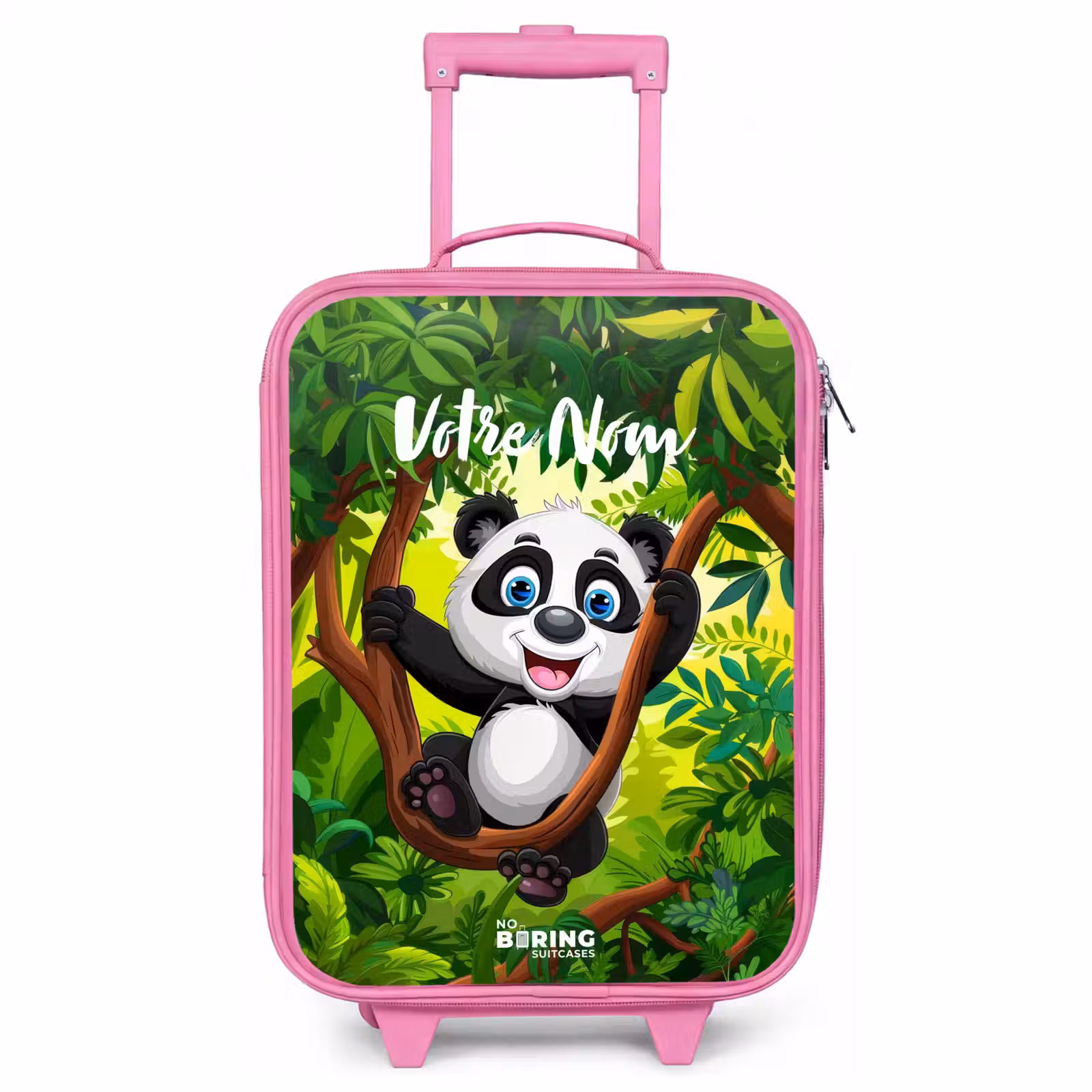 Valise enfant avec nom - Rose - Pedro panda — 1