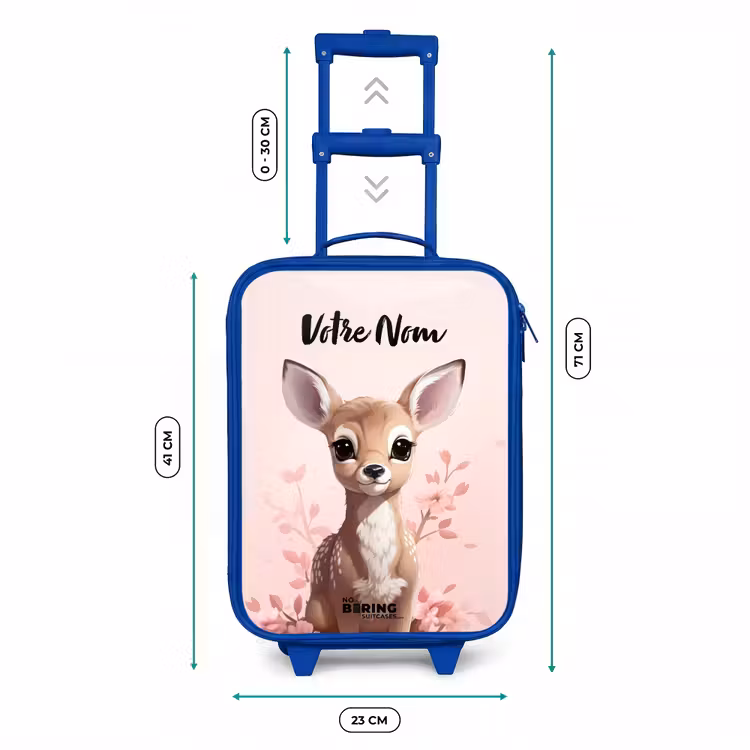 Valise enfant avec nom - Bleu - Chevreuil Hedwig — 6