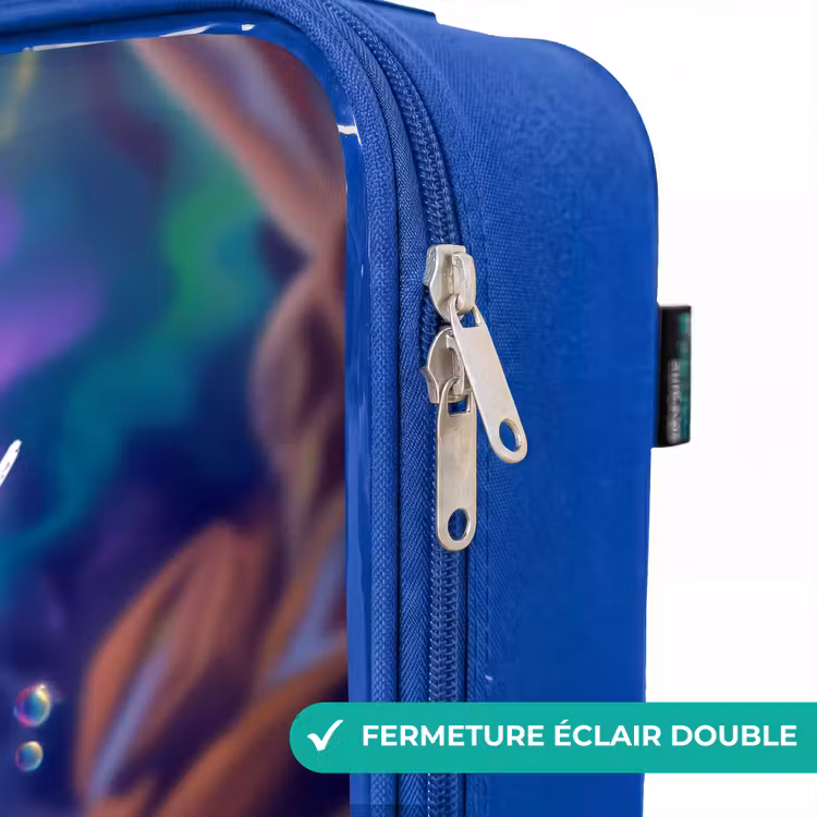 Valise enfant avec nom - Bleu - Dragon saphir orné — 7