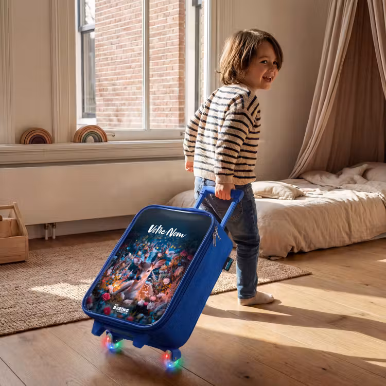 Valise enfant avec nom - Bleu - Eduard cerf élaphe — 2