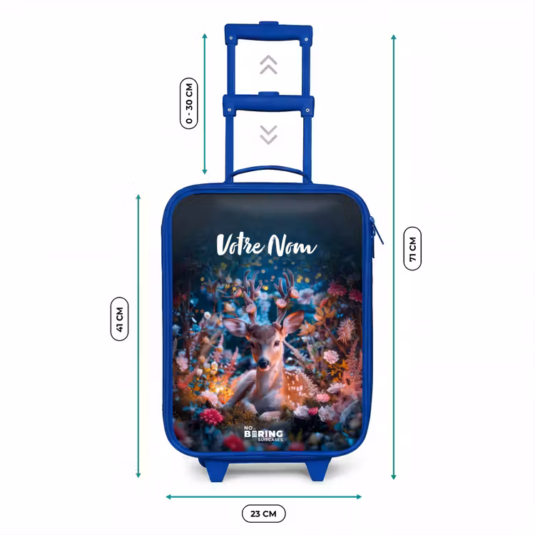 Valise enfant avec nom - Bleu - Eduard cerf élaphe — 6