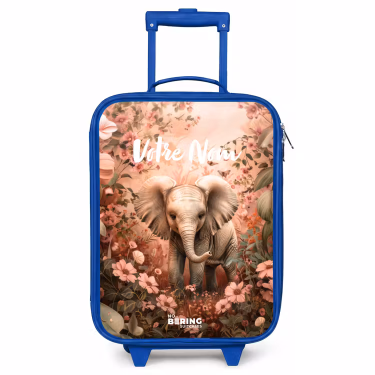 Valise enfant avec nom - Bleu - Flora flapoor — 1