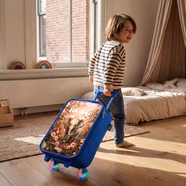 Valise enfant avec nom - Bleu - Flora flapoor — 2