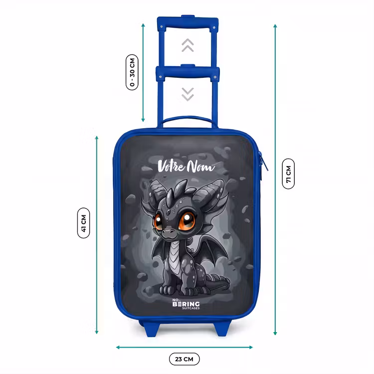 Valise enfant avec nom - Bleu - Gino queue-de-gris — 6