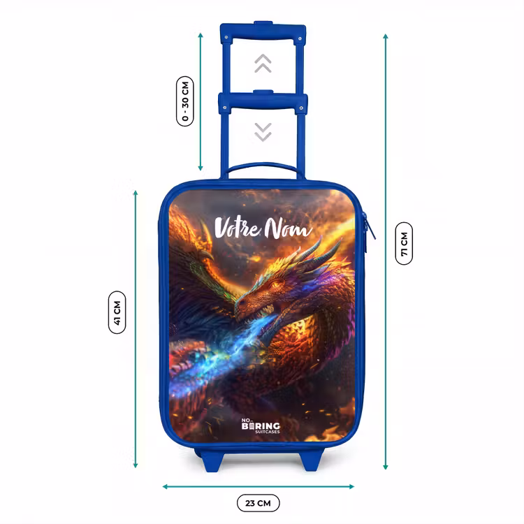 Valise enfant avec nom - Bleu - Guerrier chromatique — 6
