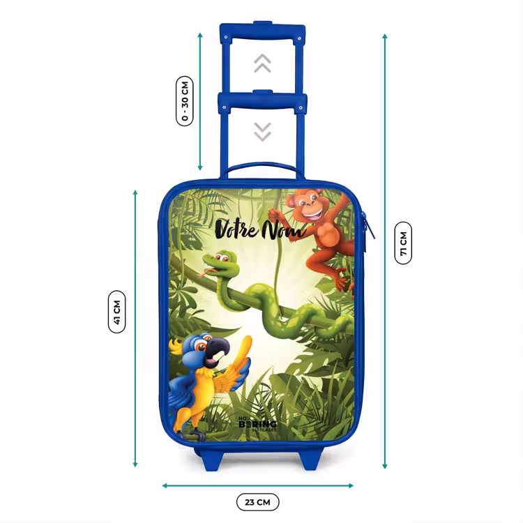 Valise enfant avec nom - Bleu - Jolly jungle — 6