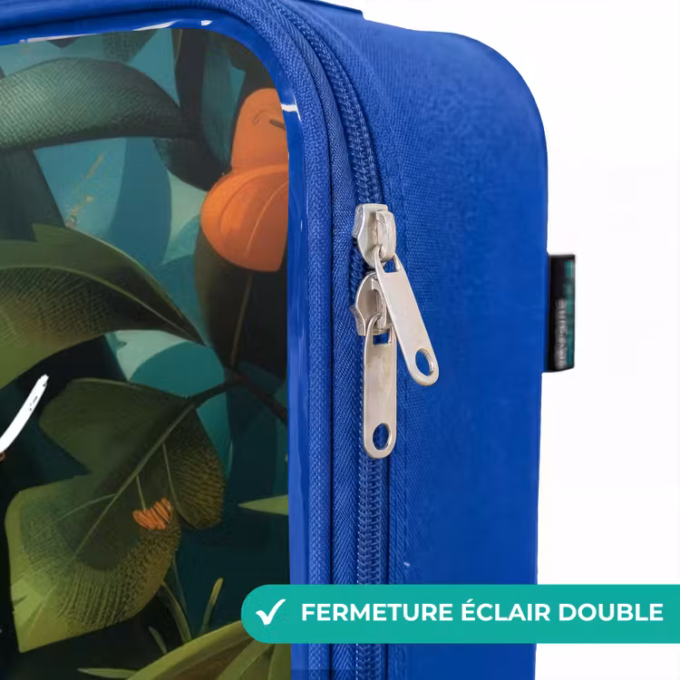 Valise enfant avec nom - Bleu - Liam léopard — 7
