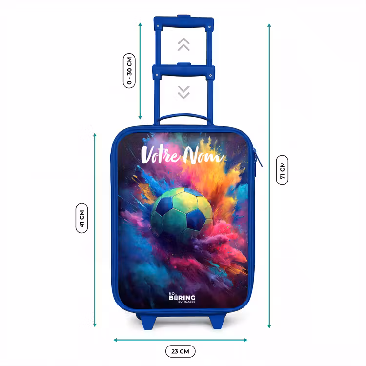 Valise enfant avec nom - Bleu - Néon - Boule - Colorée — 6