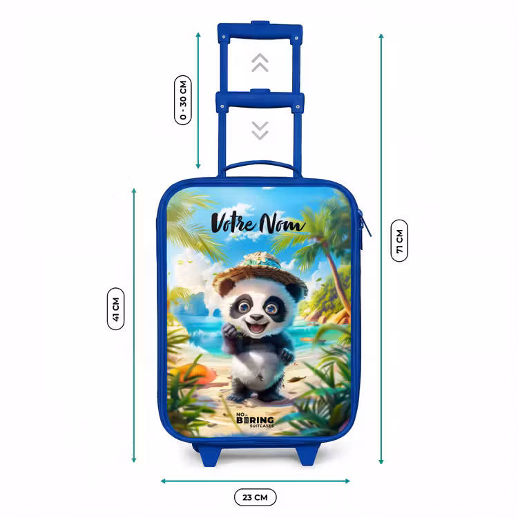 Valise enfant avec nom - Bleu - Pablo panda — 6