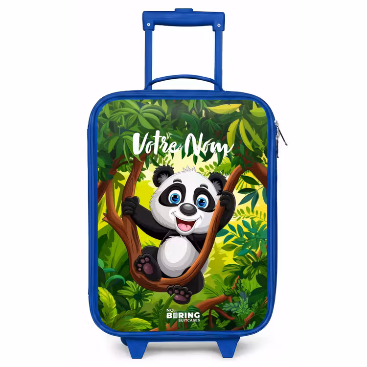 Valise enfant avec nom - Bleu - Pedro panda — 1