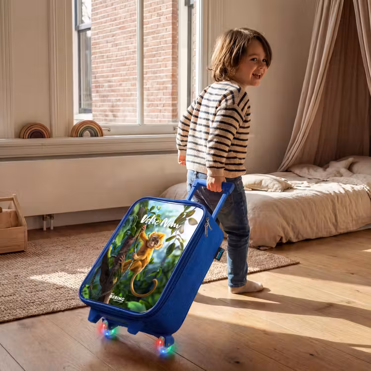 Valise enfant avec nom - Bleu - Singe Alex — 2
