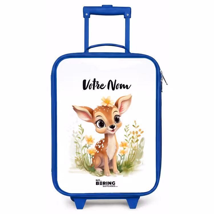 Valise enfant avec nom - Bleu - Tilly jardinier — 1