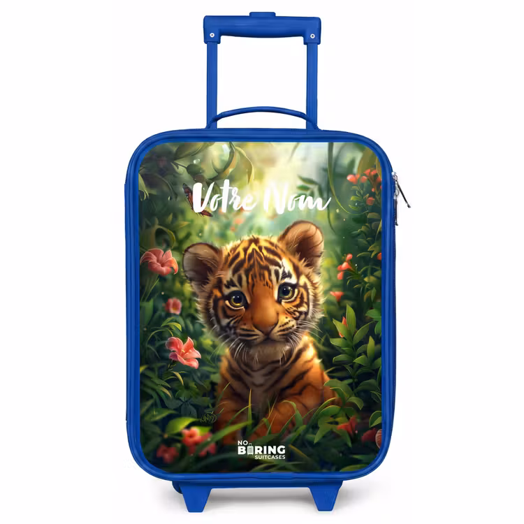 Valise enfant avec nom - Bleu - Tommy tiger — 1