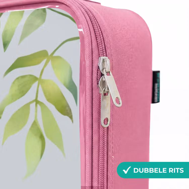 Valise enfant avec nom - Rose - Animaux dans la jungle — 7
