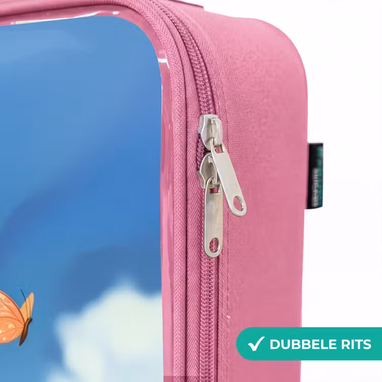 Valise enfant avec nom - Rose - Bailey fleur cerf — 7
