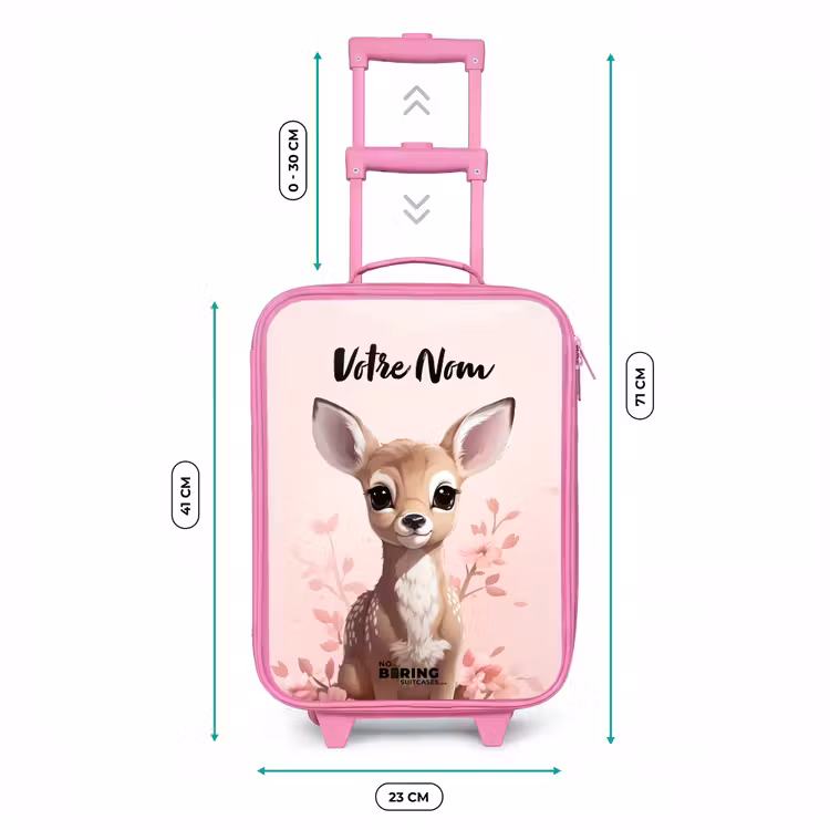 Valise enfant avec nom - Rose - Chevreuil Hedwig — 6
