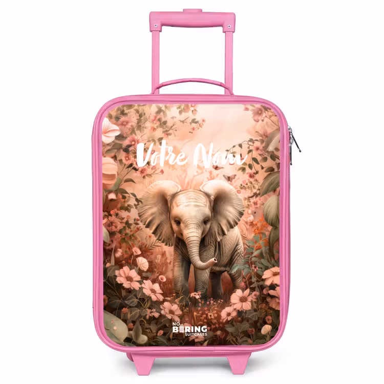 Valise enfant avec nom - Rose - Flora flapoor — 1