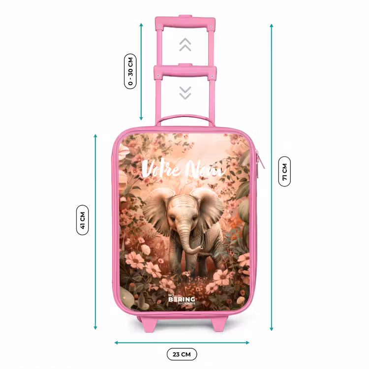 Valise enfant avec nom - Rose - Flora flapoor — 6