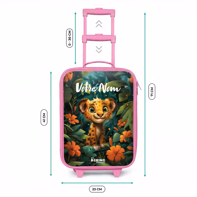 Valise enfant avec nom - Rose - Liam léopard — 6