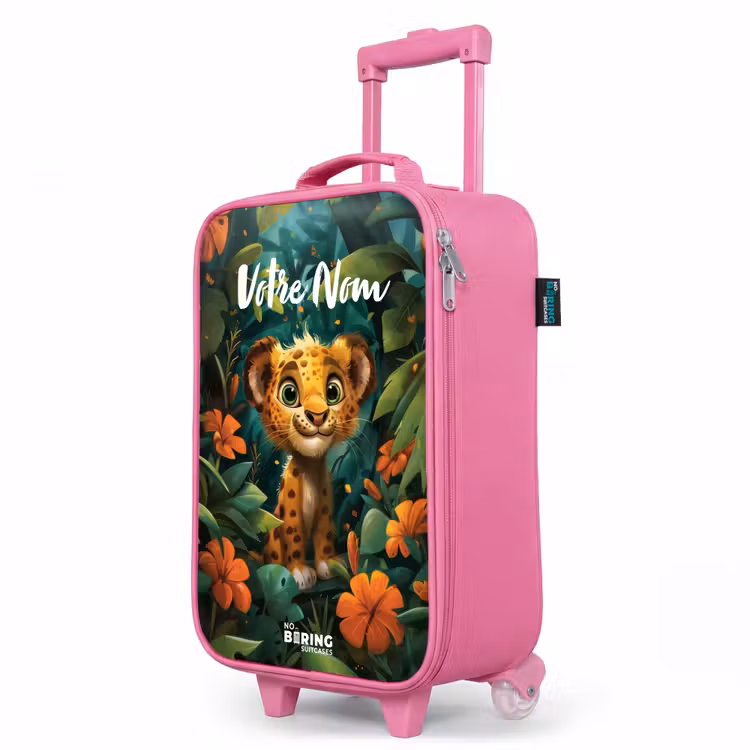 Valise enfant avec nom - Rose - Liam léopard — 8