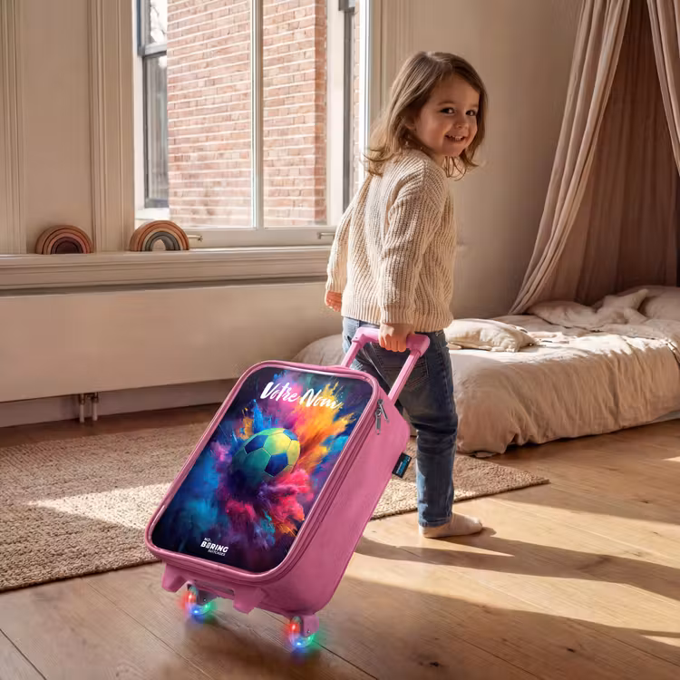 Valise enfant avec nom - Rose - Néon - Boule - Colorée — 2