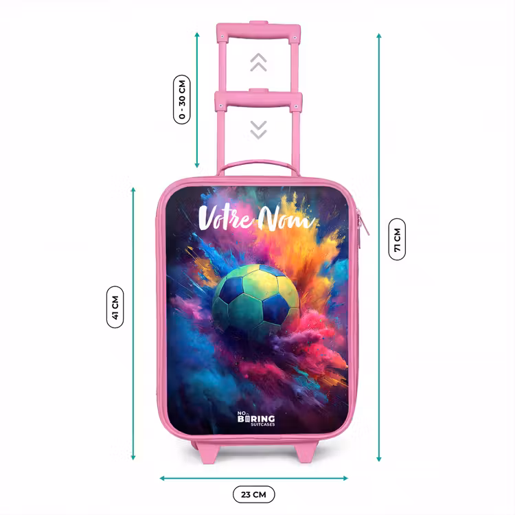 Valise enfant avec nom - Rose - Néon - Boule - Colorée — 6
