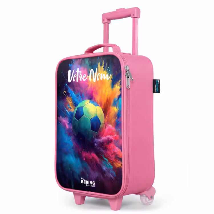 Valise enfant avec nom - Rose - Néon - Boule - Colorée — 8