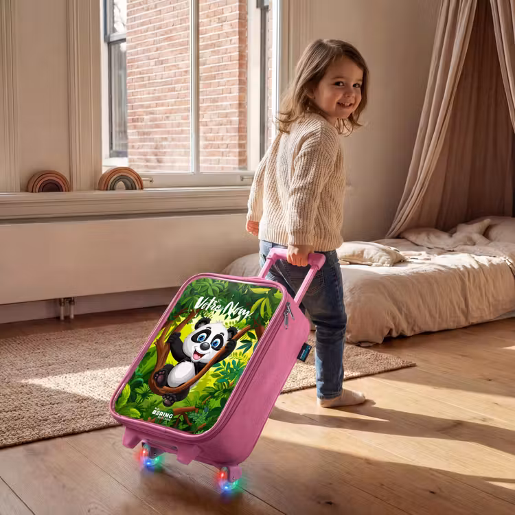 Valise enfant avec nom - Rose - Pedro panda — 2