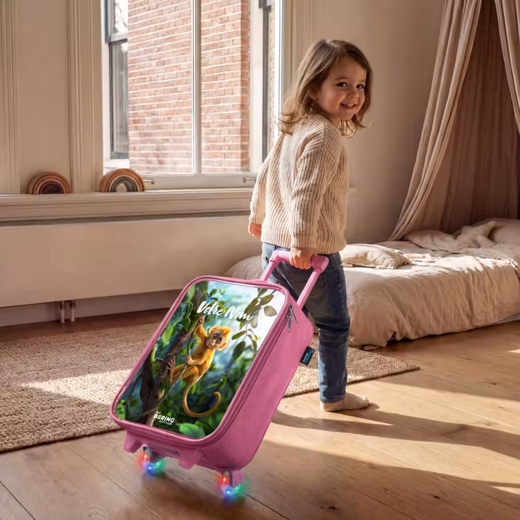 Valise enfant avec nom - Rose - Singe Alex — 2