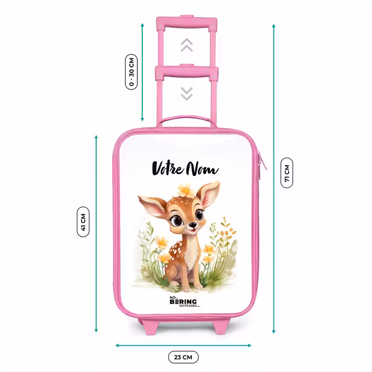 Valise enfant avec nom - Rose - Tilly jardinier — 6