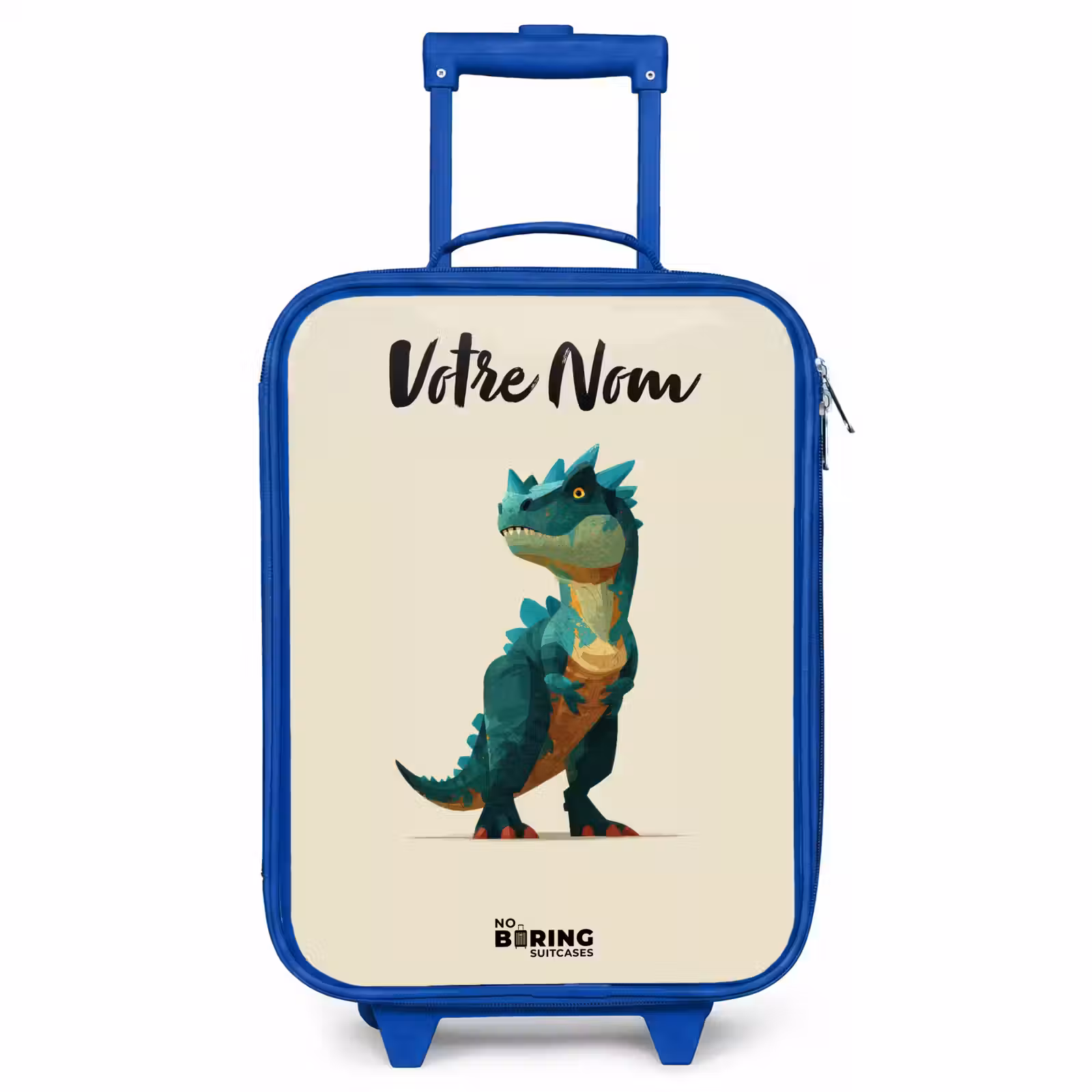 Valise enfant avec nom - Bleu - Dino - Animal - Vert — 1