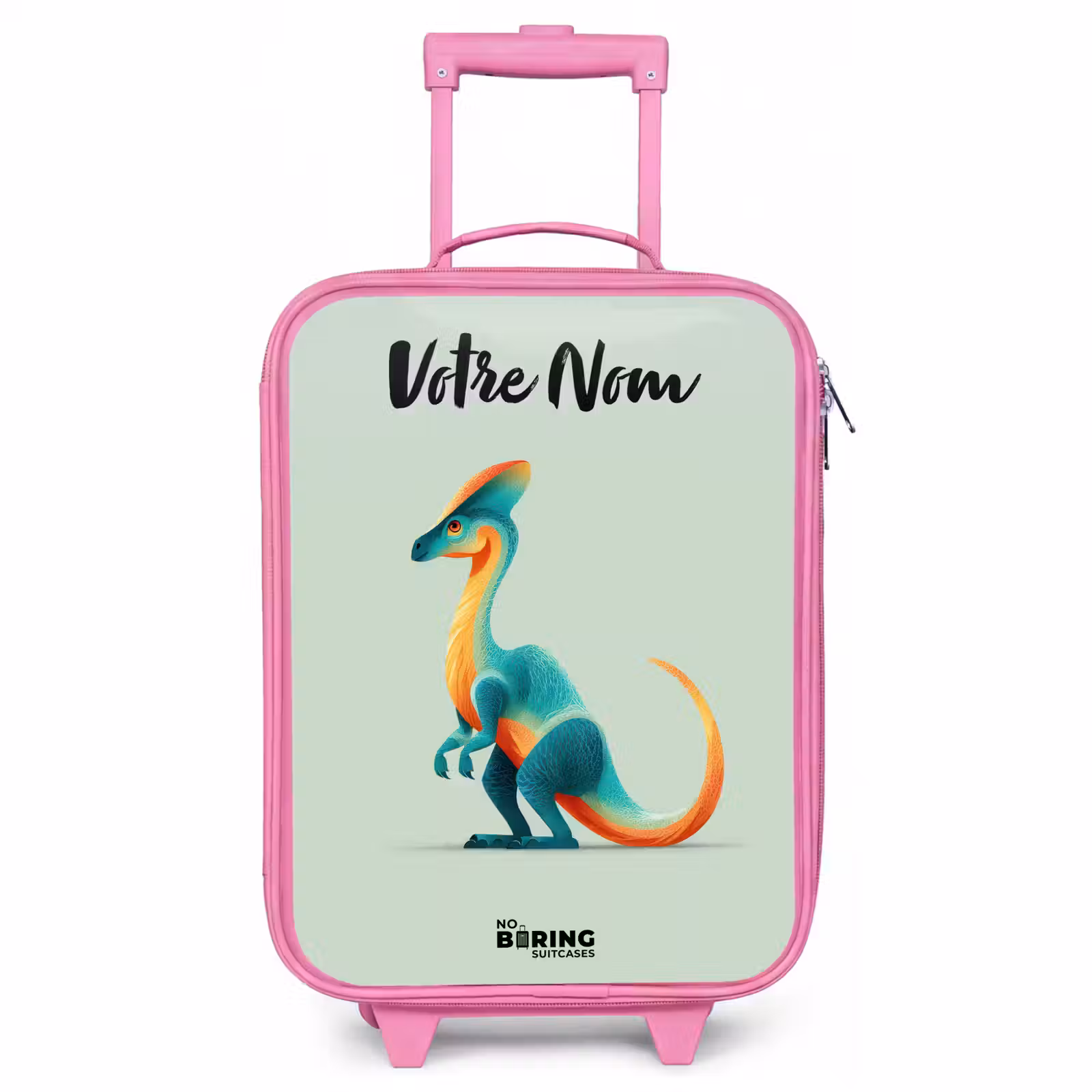 Valise enfant avec nom - Rose - Dino - Bleu - Animal — 1