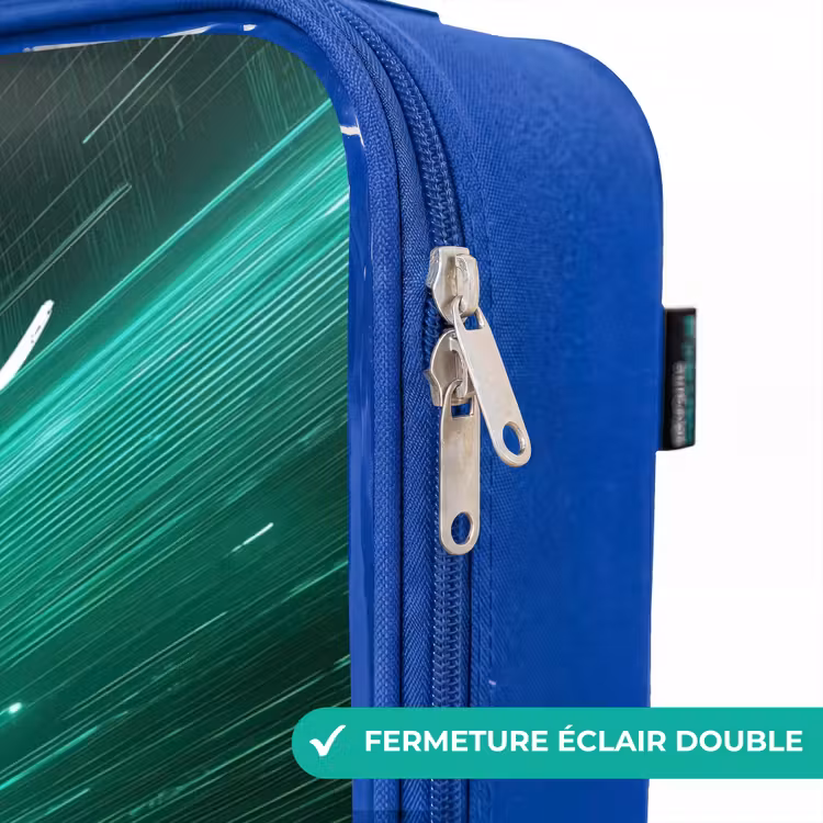Valise enfant avec nom - Bleu - Camion - Ville - Vert - Néon — 7