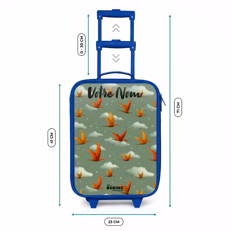 Valise enfant avec nom - Bleu - Motif - Dino - Ptérosaures — 6