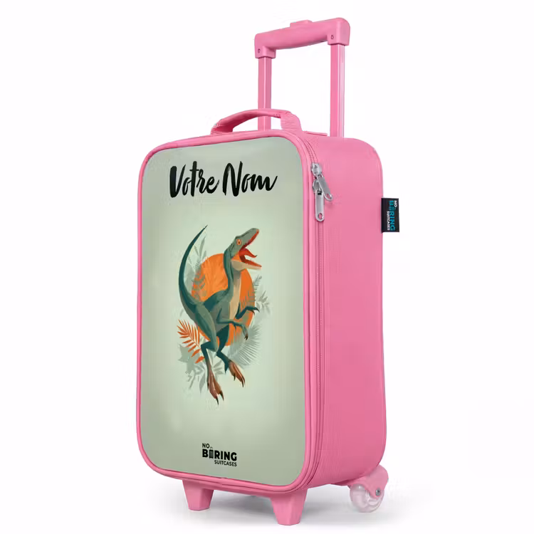 Valise enfant avec nom - Rose - Animal - Dino - Nature — 8