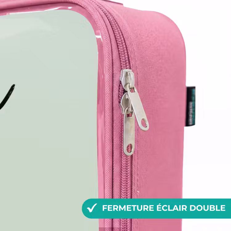 Valise enfant avec nom - Rose - Dino - Bleu - Animal — 7