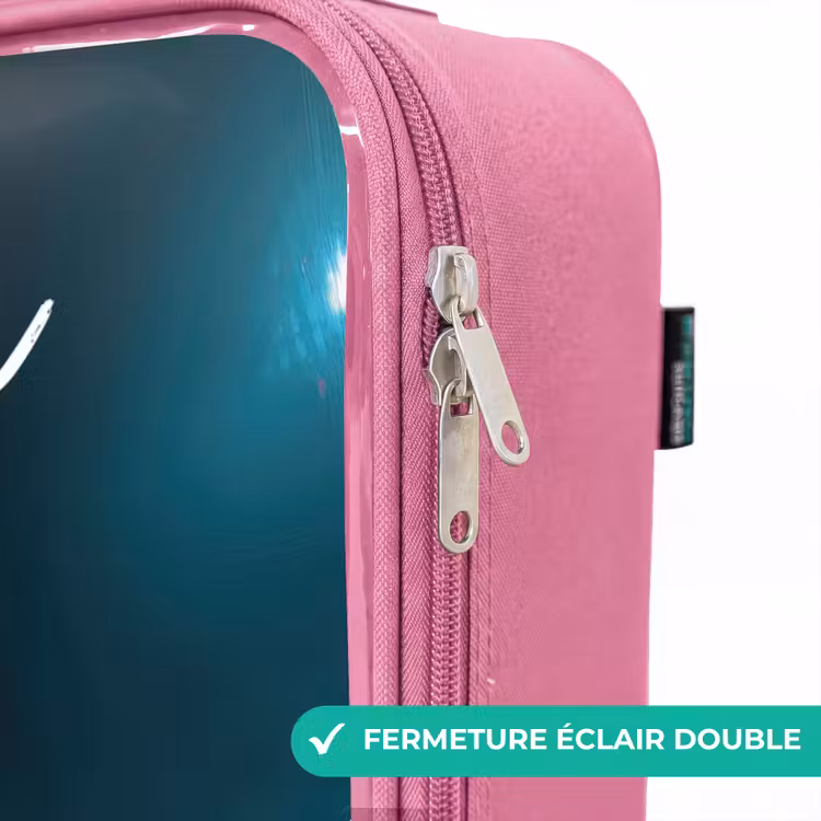 Valise enfant avec nom - Rose - Formule 1 - Voiture de course - Rouge - Néons — 7