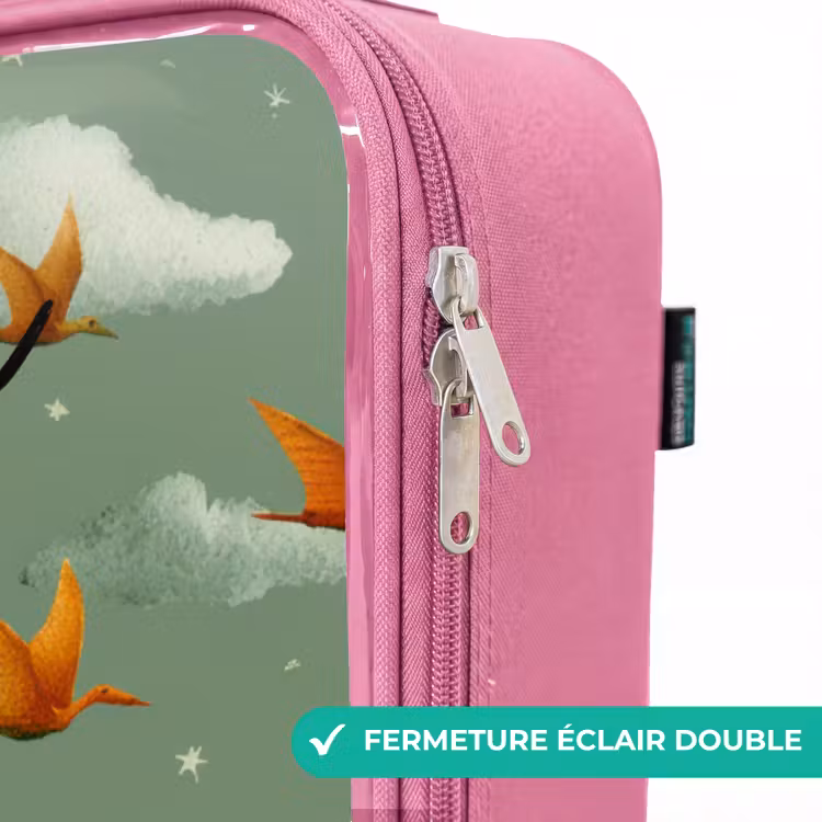 Valise enfant avec nom - Rose - Motif - Dino - Ptérosaures — 7